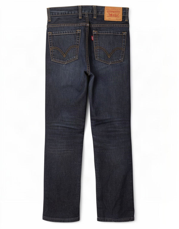 Levi's Dame 610 Straight Jeans W32 L28 Marineblå Bomuld