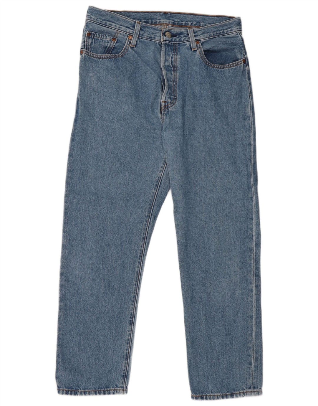 Levi's Herre 501 lige jeans W29 L26 blå bomuld