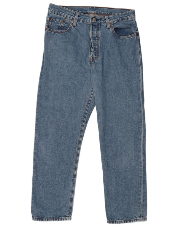 Levi's Herre 501 lige jeans W29 L26 blå bomuld