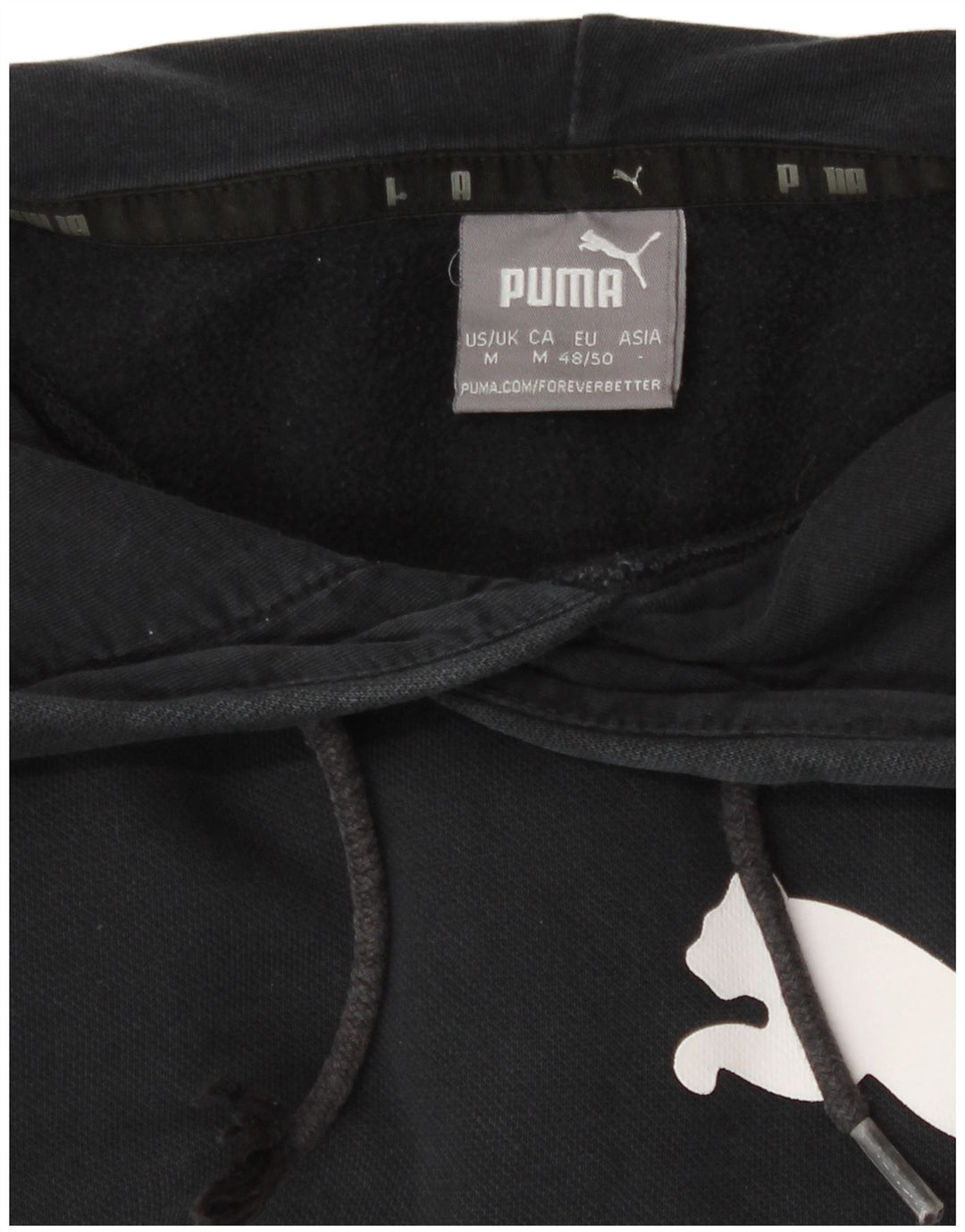 Puma Grafisk hættetrøje til mænd mellem sort bomuld