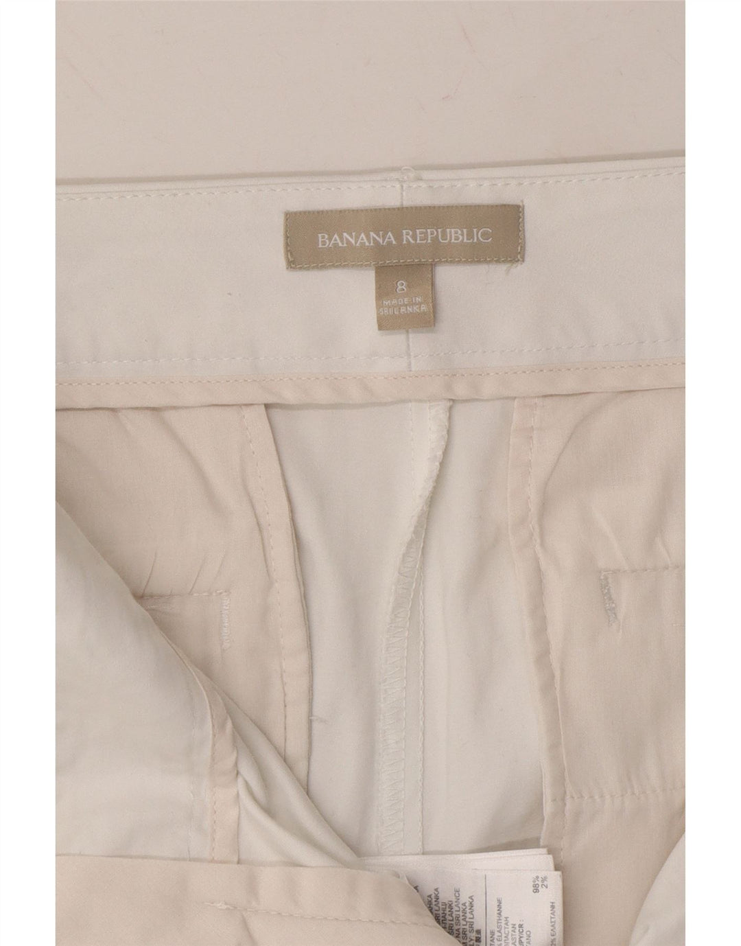 BANANA REPUBLIC Womens Chino Shorts US 8 Medium W30  White Cotton Vintage Banana Republic and Second-Hand Banana Republic from Messina Hembry 