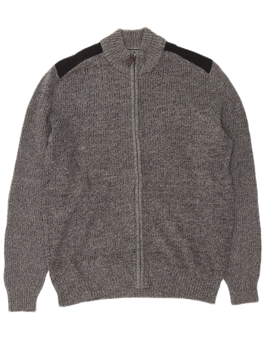 IZOD Herre cardigan sweater Medium Grey Colourblock Bomuld