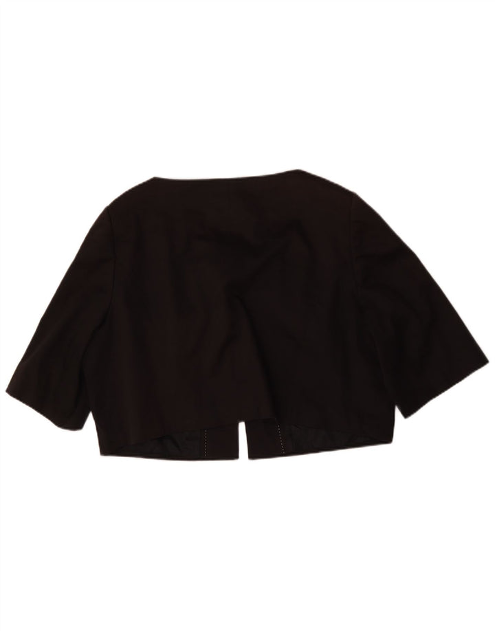 Marks & Spencer Womens Autograph Oversized Bolero Jacket UK 14 Medium Black