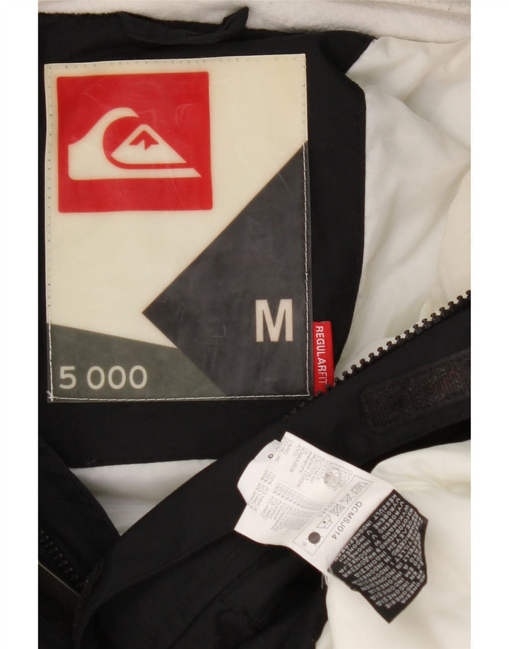 Quiksilver Herre Hooded Windbreaker Jacket UK 38 Medium Sort Polyamid