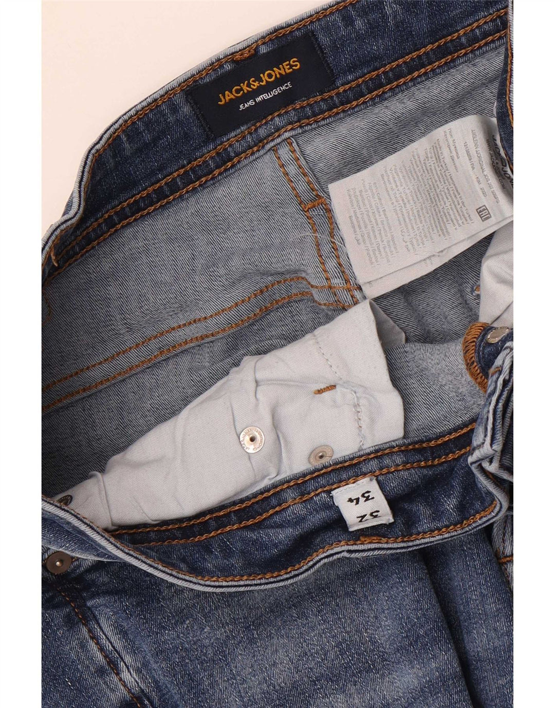 Jack & Jones Herre Slim Jeans W32 L34 Blå Bomuld