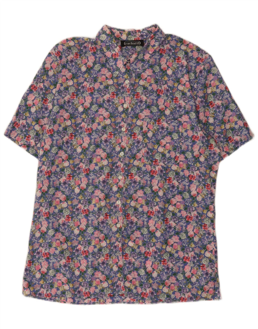 Cacharel kortærmet skjorte til kvinder UK 12 Medium Multicolored Floral