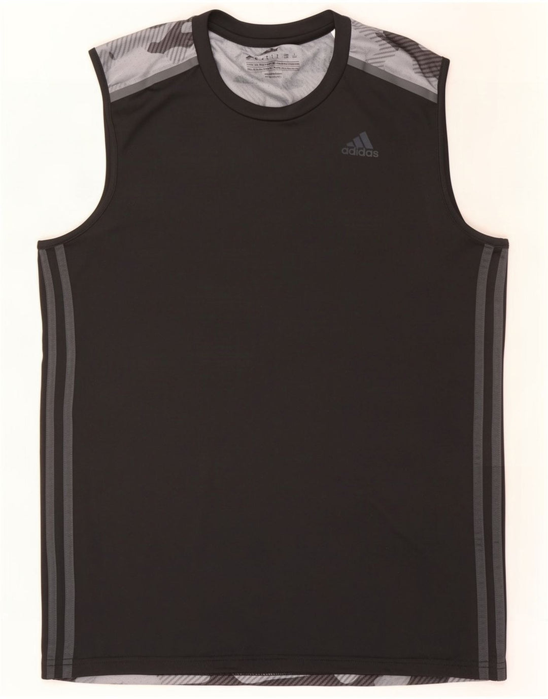 Adidas Herre Climacool Vest Top Stor Sort Camouflage Polyester