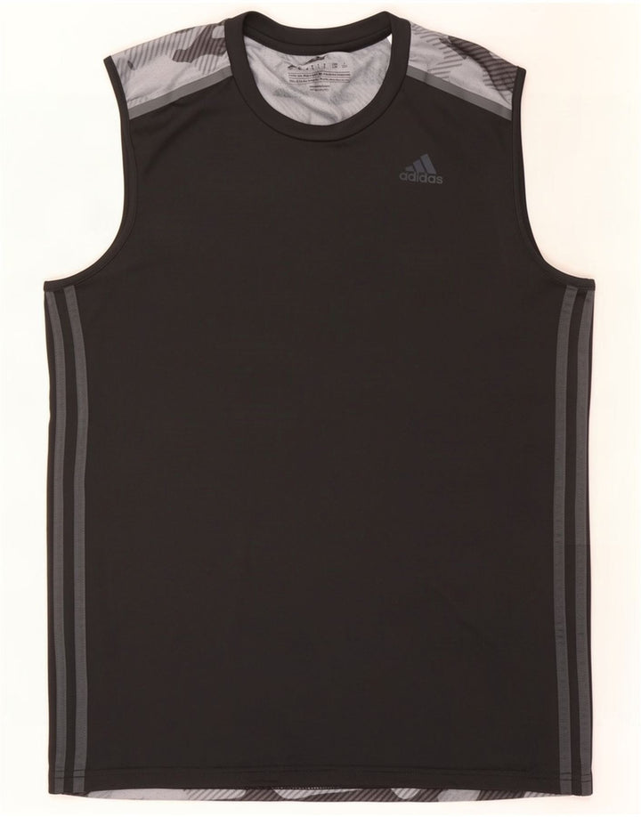 Adidas Herre Climacool Vest Top Stor Sort Camouflage Polyester