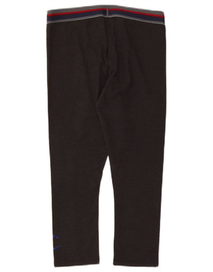 Champion Kvinder Grafisk Capri Leggings UK 12 Medium Brun Bomuld