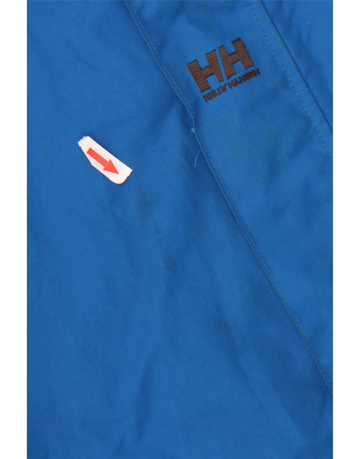 Helly Hansen Drenge Grafisk Hætte Regnjakke 13-14 År Blå Polyester