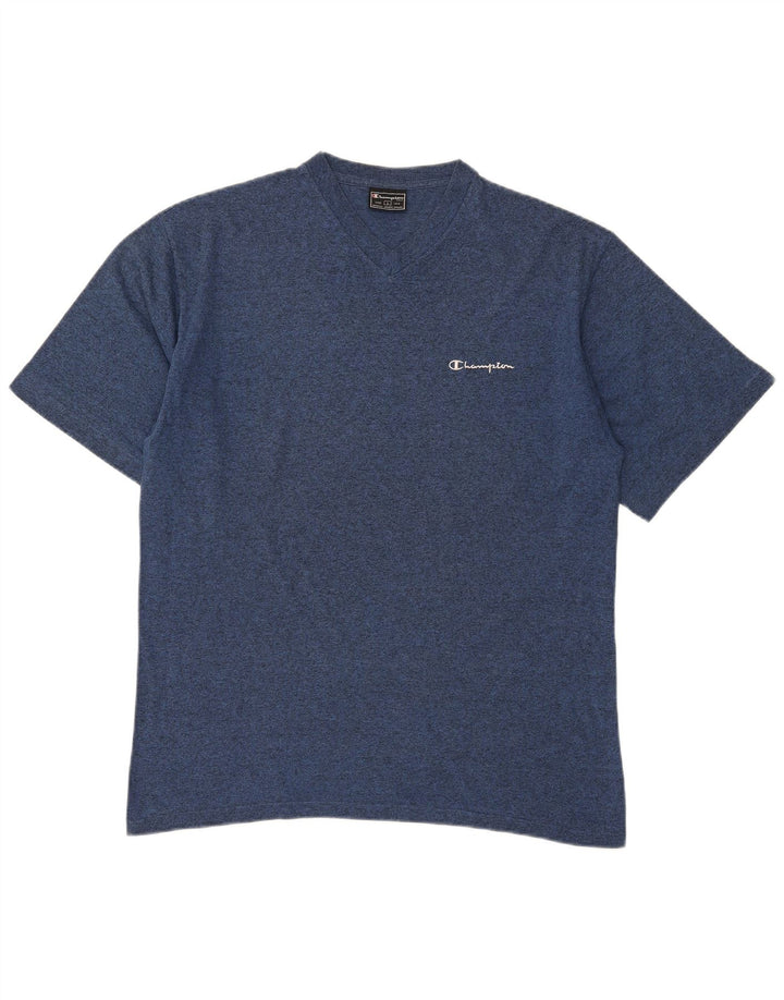 Champion Herre T-Shirt Top Stor Blå Flecked