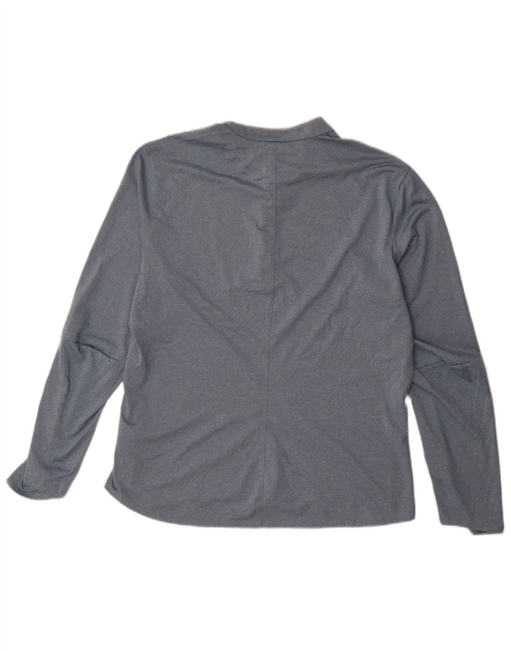 Adidas Dame Climalite Pullover med lynlås-hals Træningsdragt Top UK 20/22 XL Grå