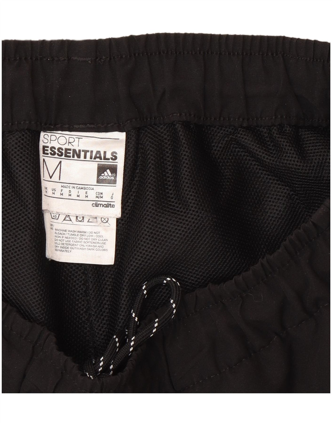 Adidas Herre Regular Fit Sportshorts Medium Sort Polyester Sports