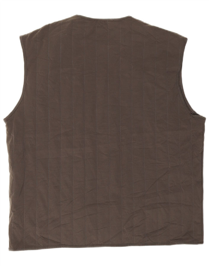 Zara Herre Polstret Gilet UK 40 Large Grå Polyester