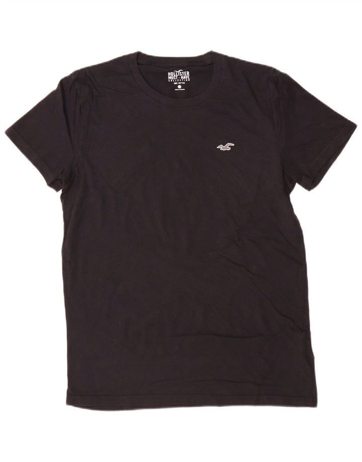 HOLLISTER Herre T-Shirt Top Lille Sort Bomuld