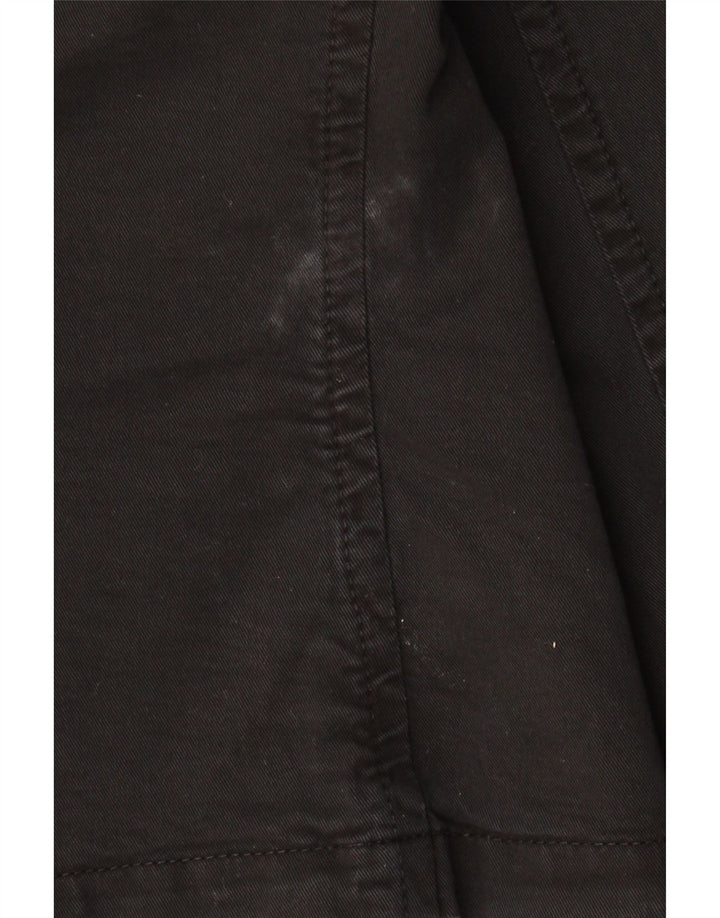 ARMANI JEANS Dame Crop 3-knaps blazerjakke IT 48 XL sort bomuld