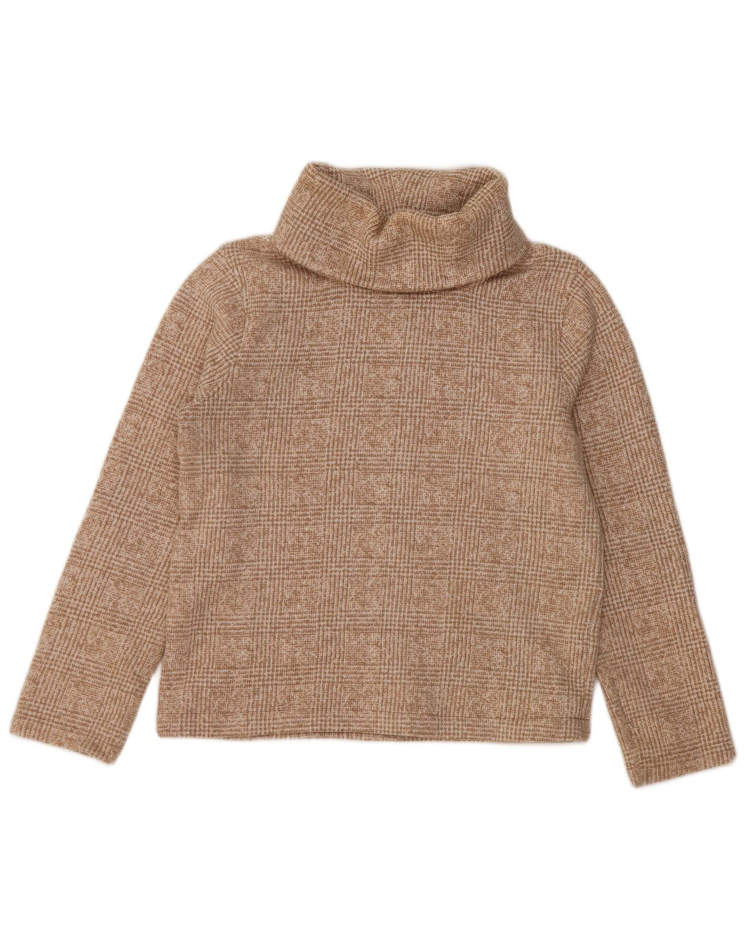 J. CREW Dame Rullehals sweater UK 14 Medium Beige Ternet polyester