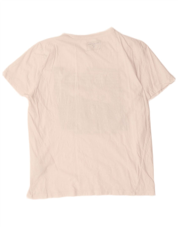 Jack & Jones Herre grafisk T-shirt Top Stor hvid bomuld
