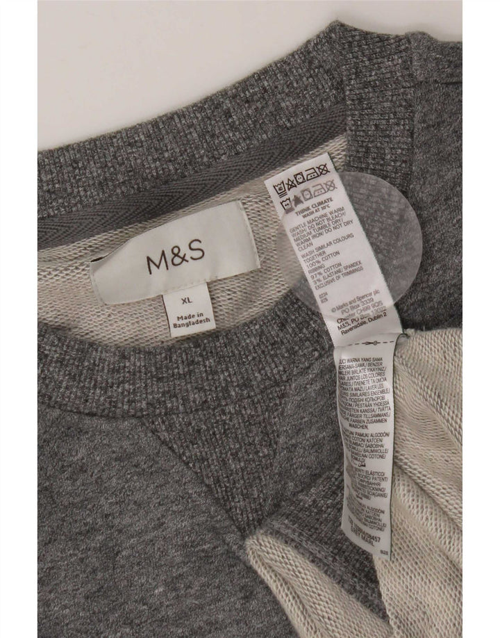 Marks & Spencer Herre Sweatshirt Jumper XL Grå Bomuld