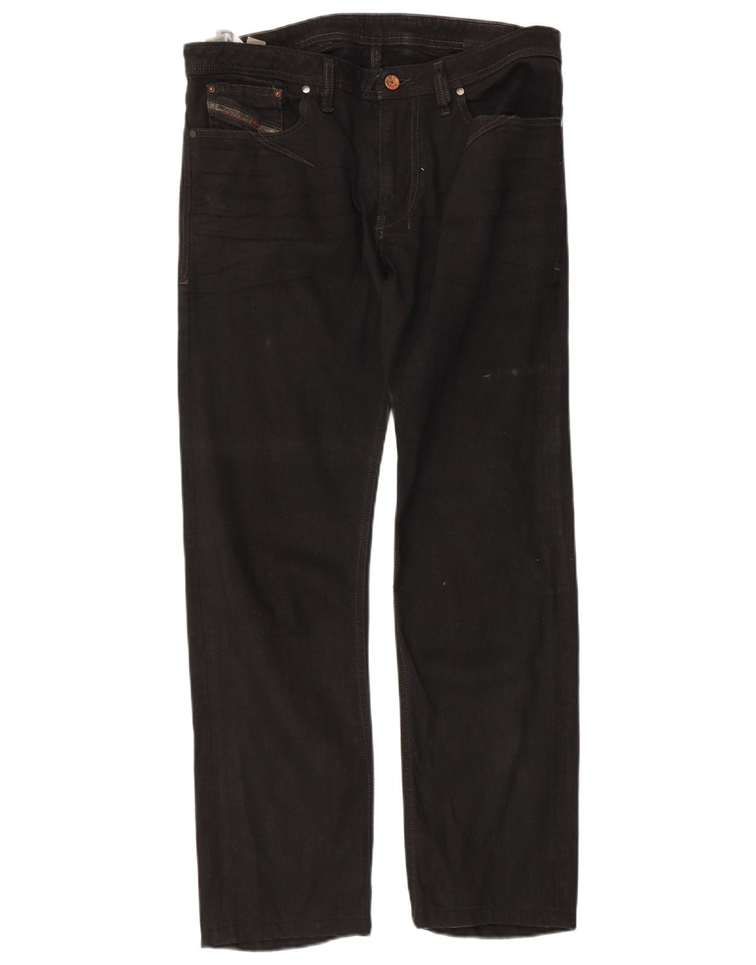 Diesel Straight Jeans til mænd W33 L29 Sort bomuld
