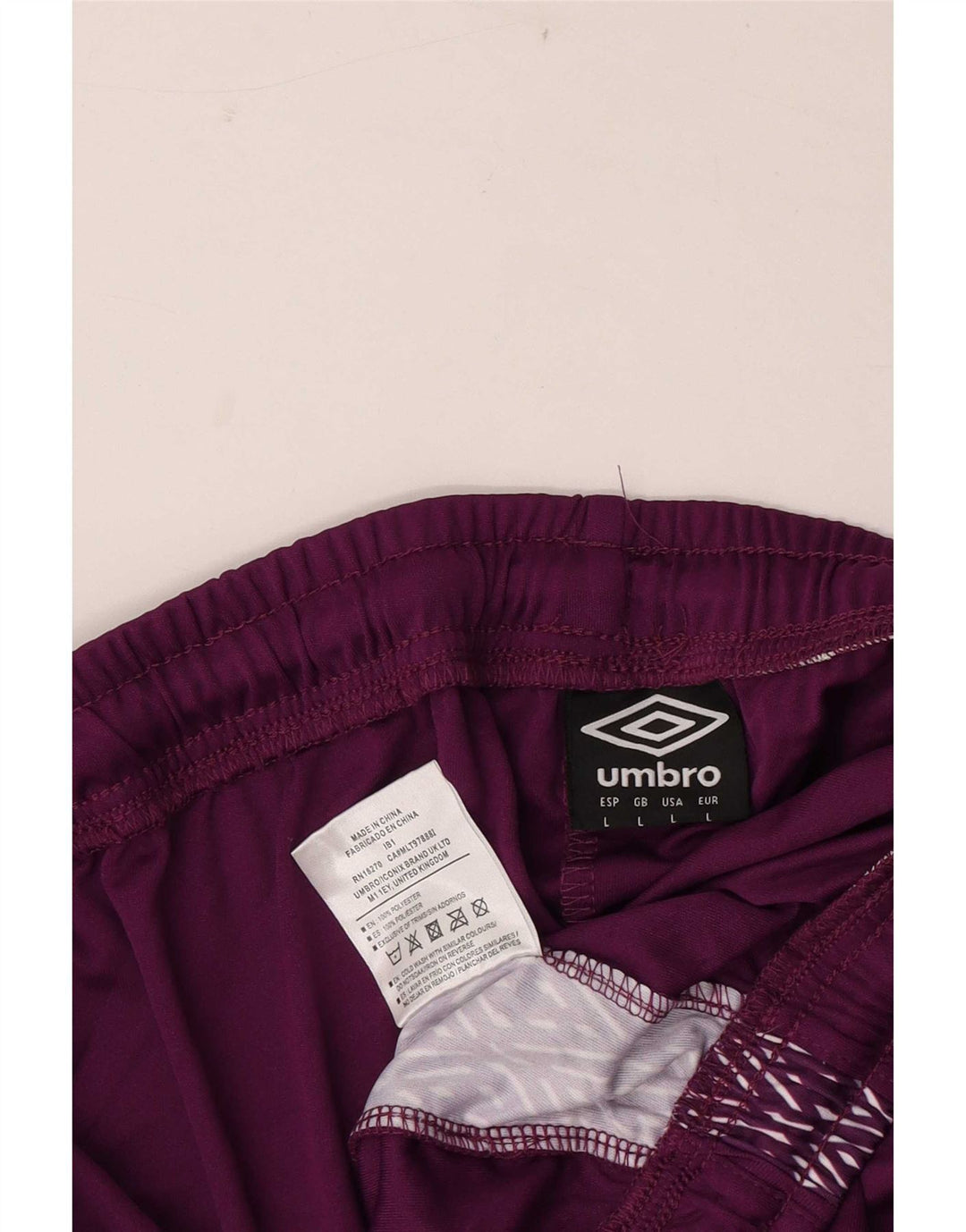 Umbro Herre grafiske sportsshorts store lilla polyester