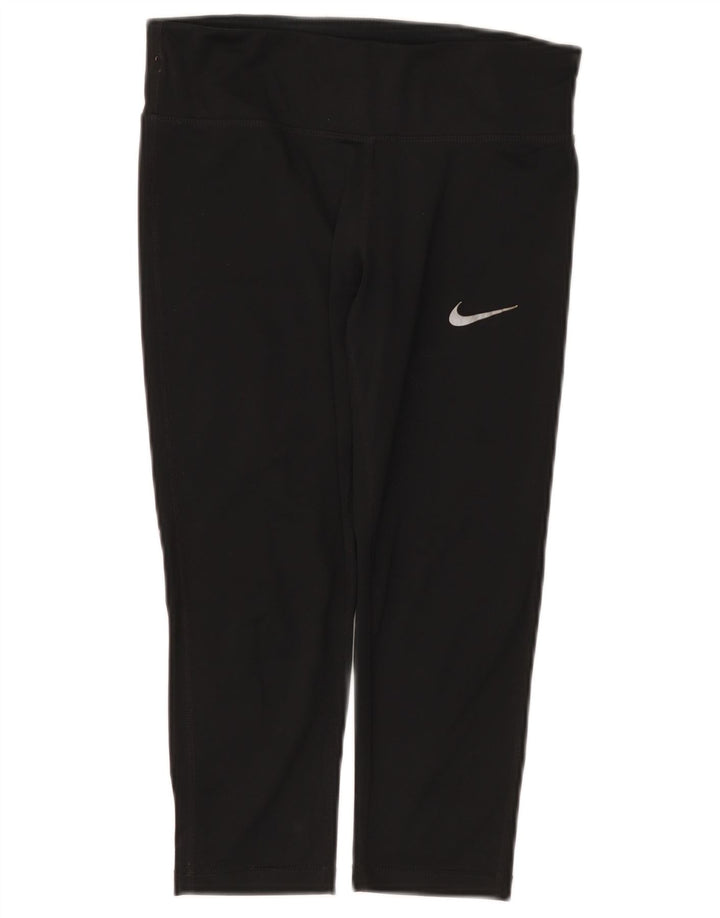 Nike Dame Dri Fit Capri Leggings UK 8 Small Black