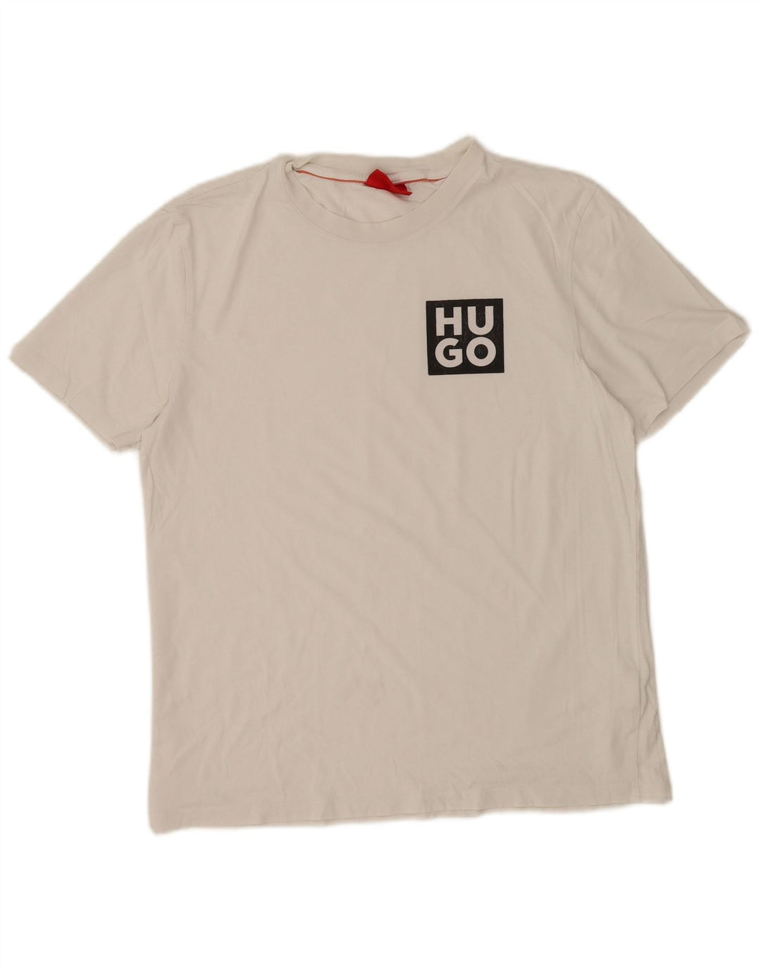 Hugo Boss Herre grafisk T-shirt Top Medium Hvid Bomuld