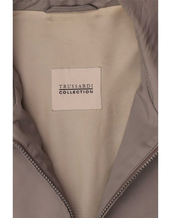 Trussardi Bomberjakke til mænd IT 52 XL Grå Polyester Classic