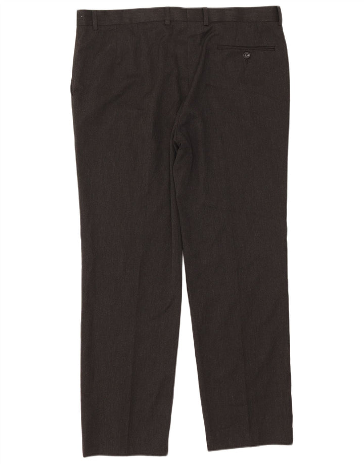 Marks & Spencer Herre Regular Fit Suit Bukser W38 L31 Grå polyester