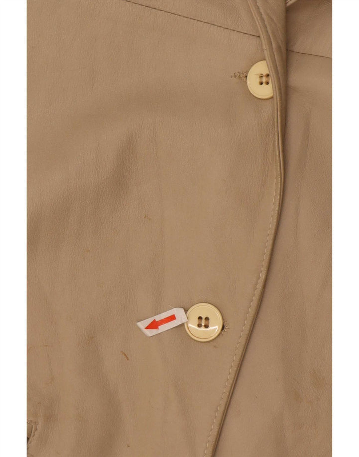 Equipe Dame Loose Fit Læderjakke IT 42 Medium Beige
