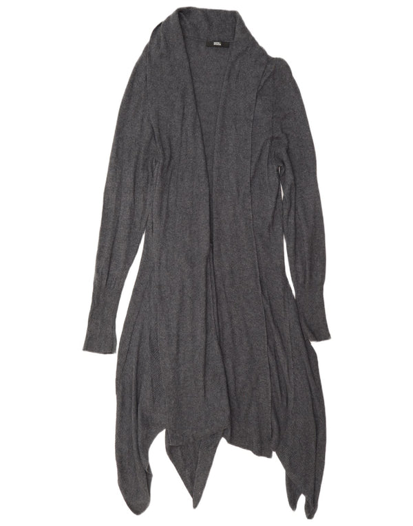 Marks & Spencer Dame Asymmetrisk Cardigan Sweater UK 14 Medium Grey