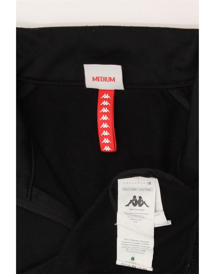 Kappa Herre grafisk træningsdragt Topjakke Medium Sort Colourblock Polyester