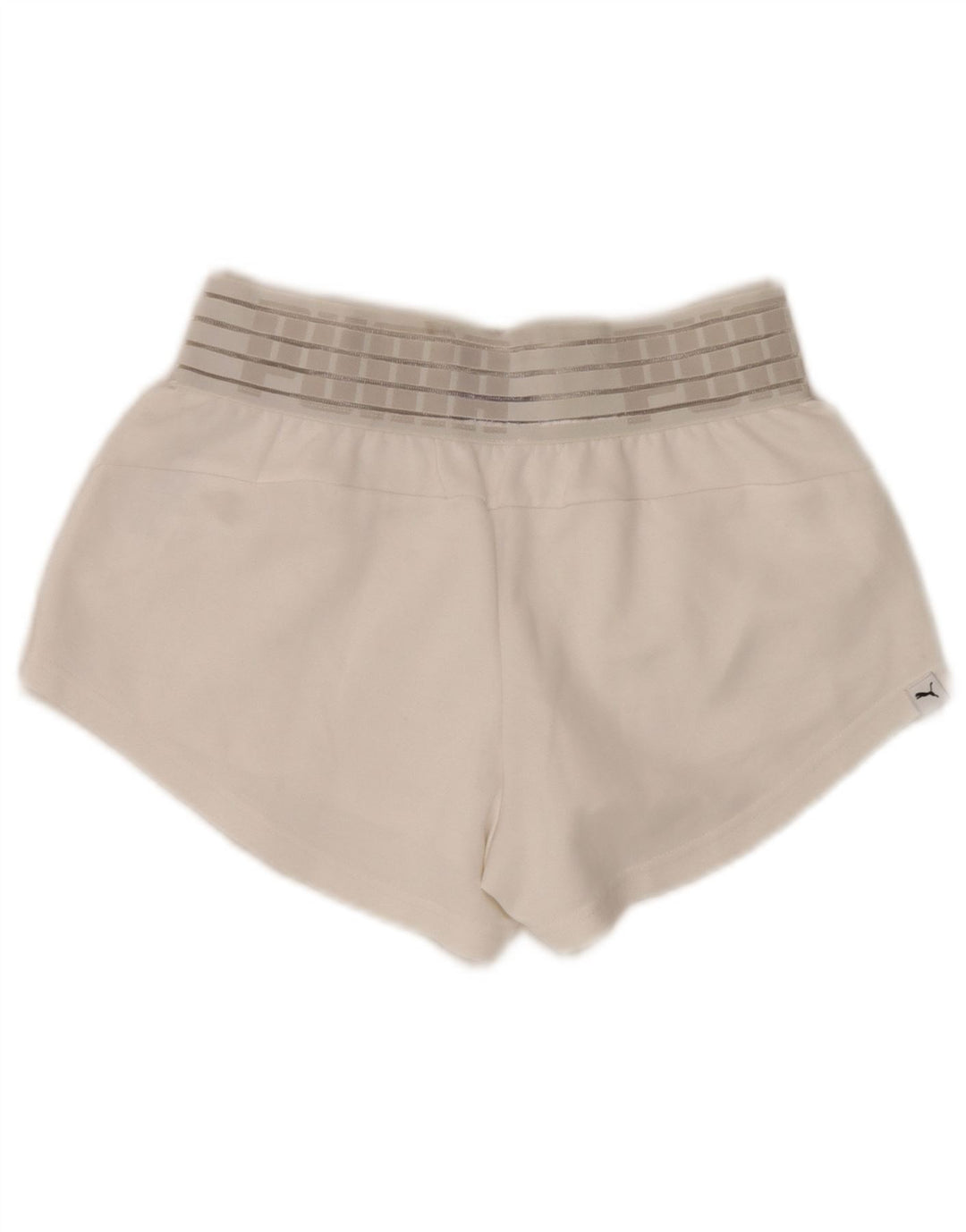 Puma Graphic Sports Shorts til kvinder UK 8 Small White Polyester