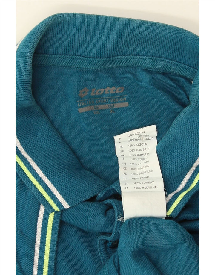 Lotto Herre Polo Shirt XL Blå Bomuld