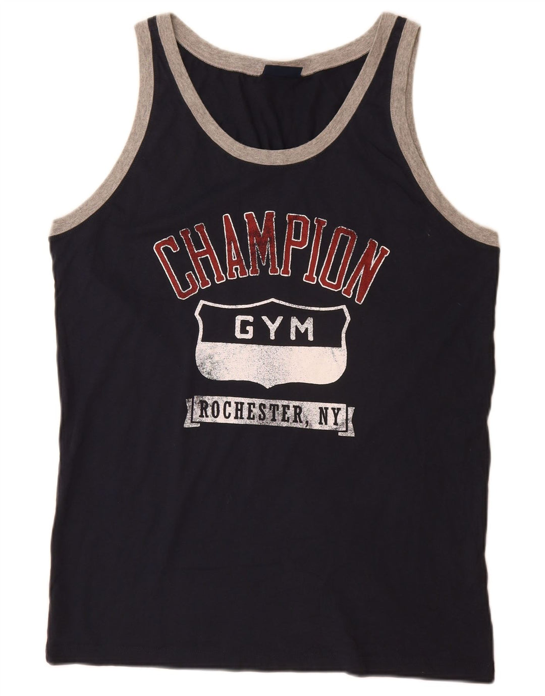 Champion Herre Grafisk Vest Top XL Marineblå Bomuld