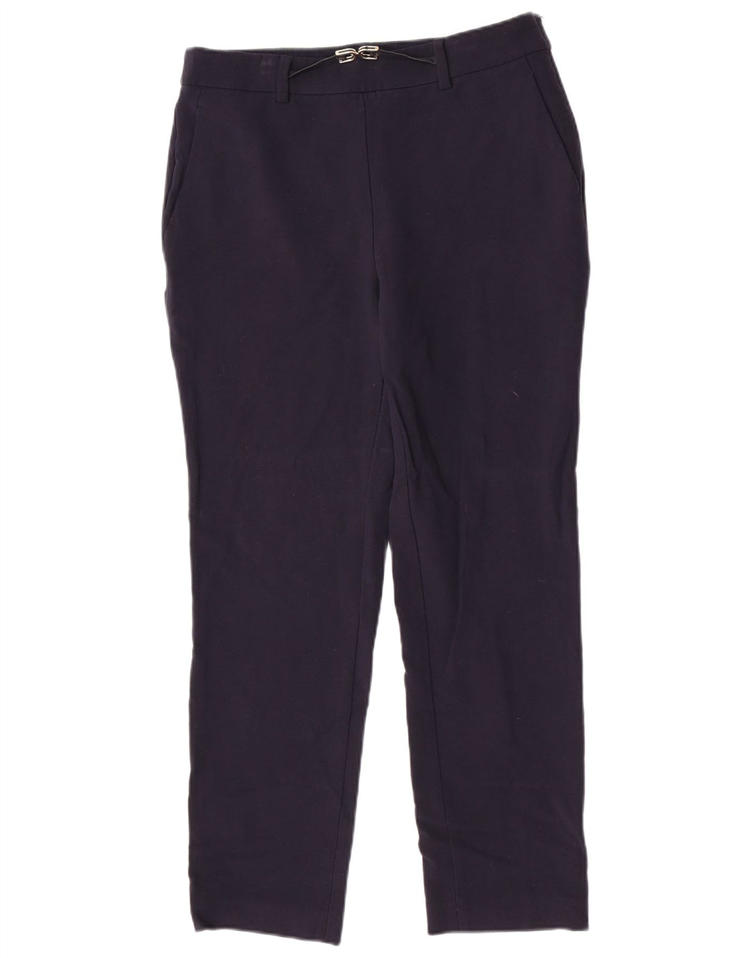 Massimo Dutti Dame Slim Suit Bukser EU 40 Medium W30 L27 Marineblå Uld