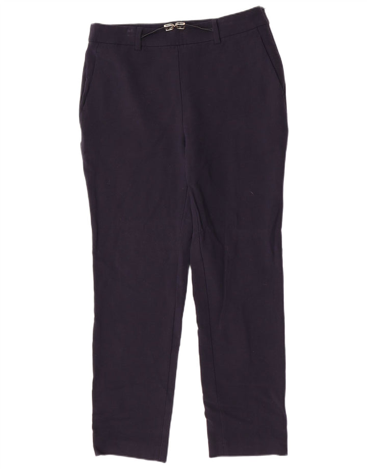 Massimo Dutti Dame Slim Suit Bukser EU 40 Medium W30 L27 Marineblå Uld
