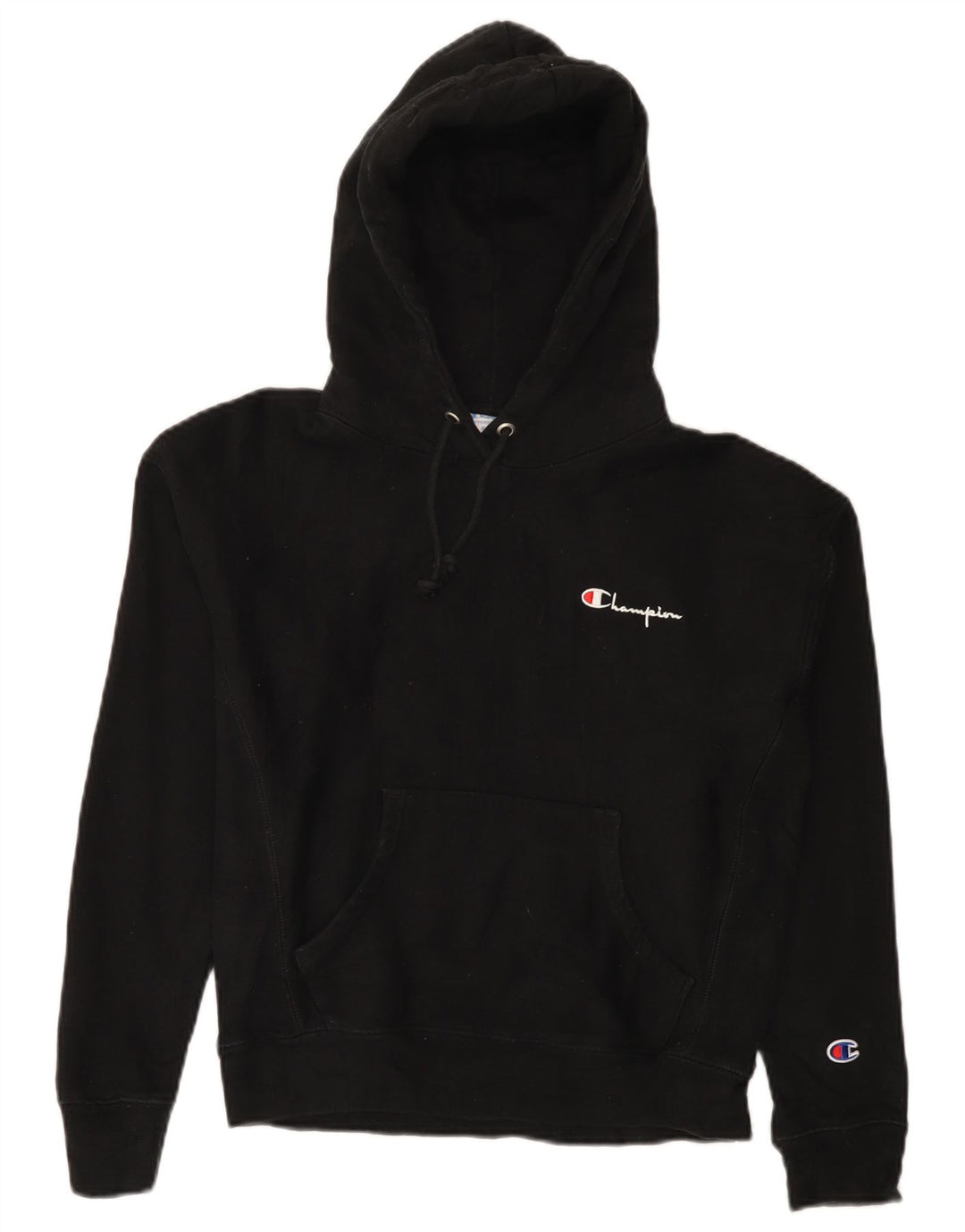 CHAMPION Womens Reverse Weave Oversized hættetrøje Jumper UK 10 Small Black