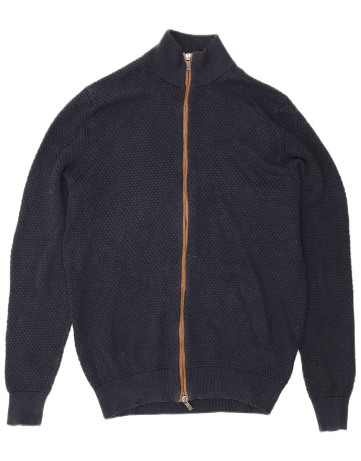 Massimo Dutti Herre Cardigan Sweater Medium Marineblå Bomuld