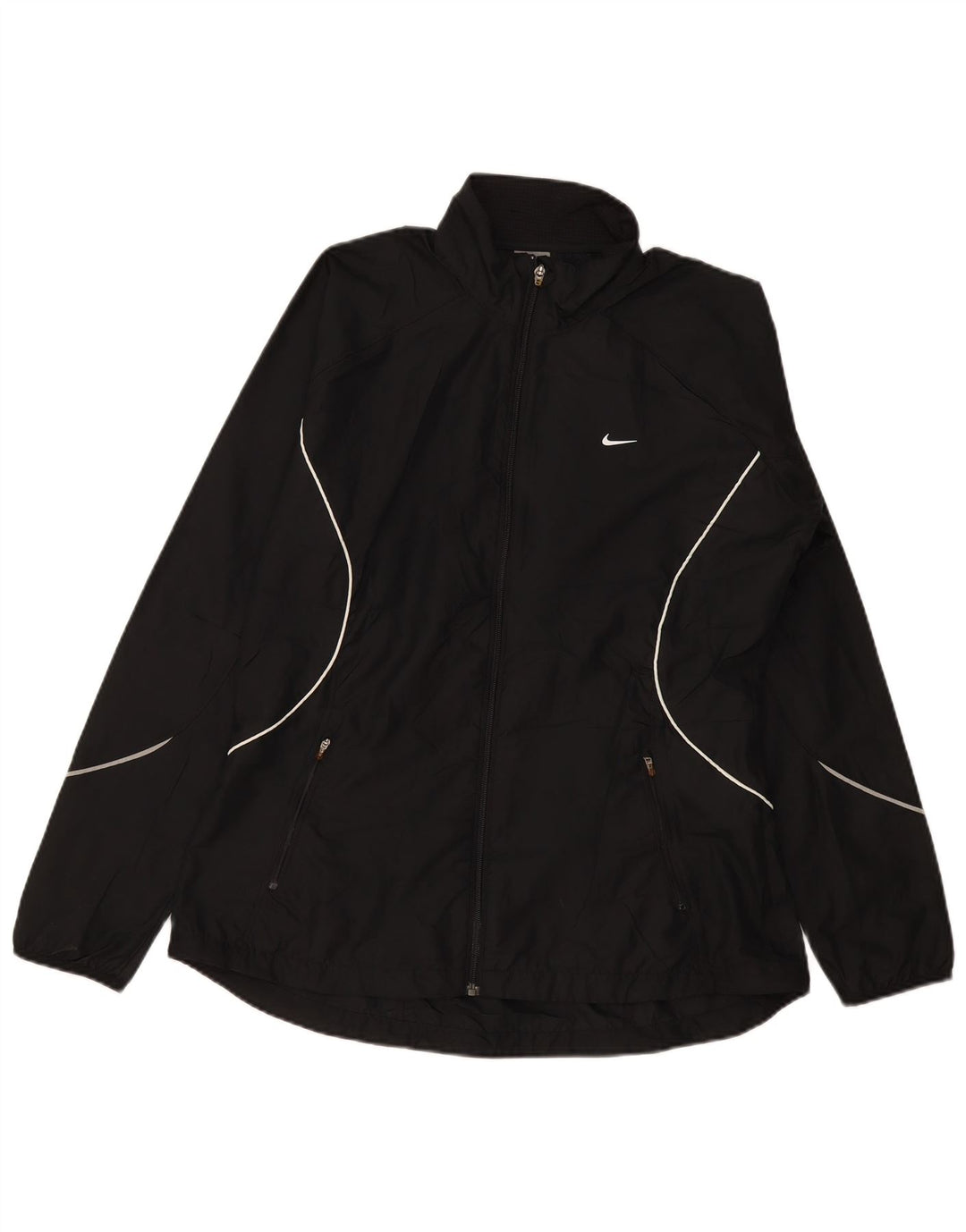 Nike træningsdragt topjakke til kvinder UK 16/18 XL sort polyester