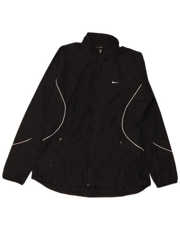 Nike træningsdragt topjakke til kvinder UK 16/18 XL sort polyester