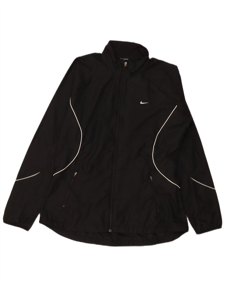 Nike træningsdragt topjakke til kvinder UK 16/18 XL sort polyester
