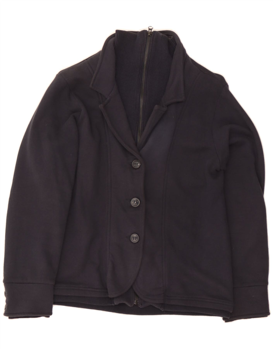 WOOLRICH Womens 3 Button Blazer Jacket UK 18 XL Navy Blue Cotton Vintage Woolrich and Second-Hand Woolrich from Messina Hembry 