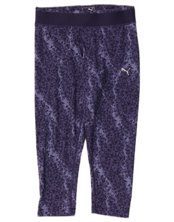 Puma Capri Leggings til kvinder UK 10 Lille marineblå geometrisk polyester