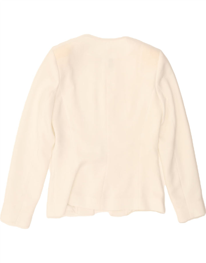 ZARA Womens Blazer Jacket EU 36 XS White Polyester Vintage Zara and Second-Hand Zara from Messina Hembry 