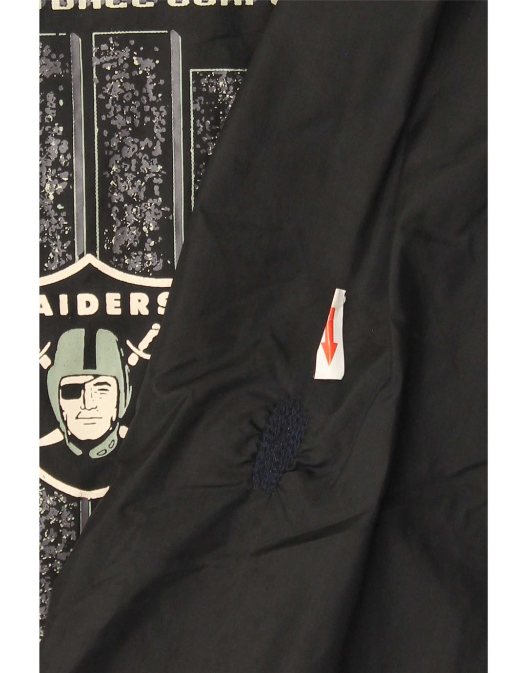 NFL Herre Raiders grafisk regnjakke UK 42 XL sort nylon