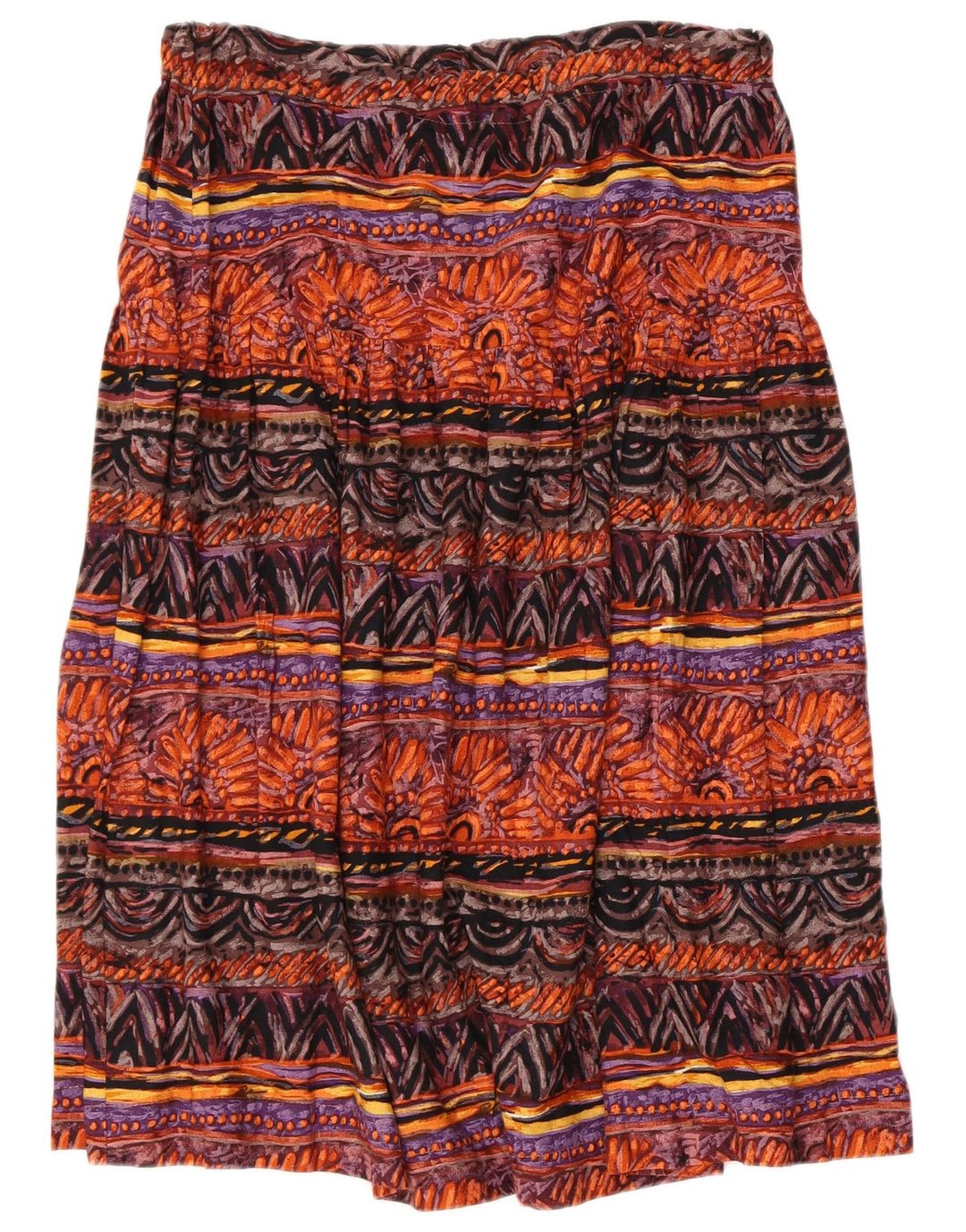 VINTAGE Kvinders abstrakt mønster Flared Skirt IT 46 Large W36 Multicolored