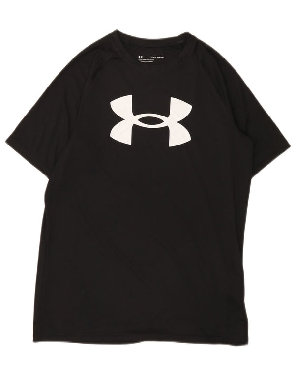 Under Armour Boys Loose Fit Grafisk T-Shirt Top 13-14 år XL Sort