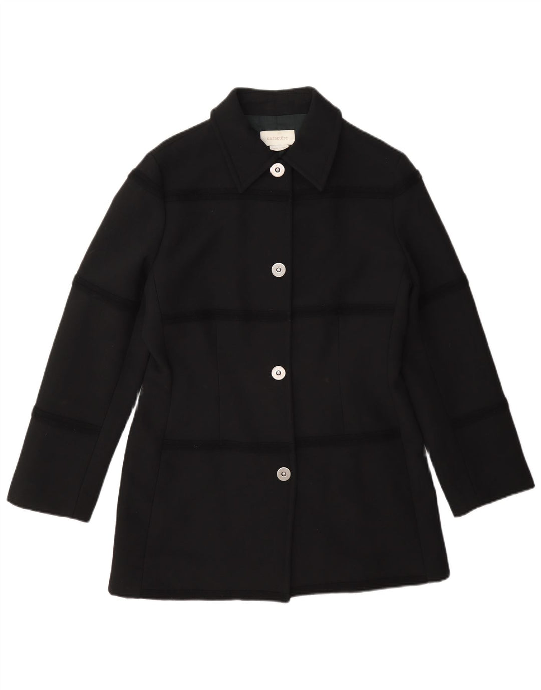 Caractere Dame 4-knaps blazerjakke UK 12 Medium Sort Uld