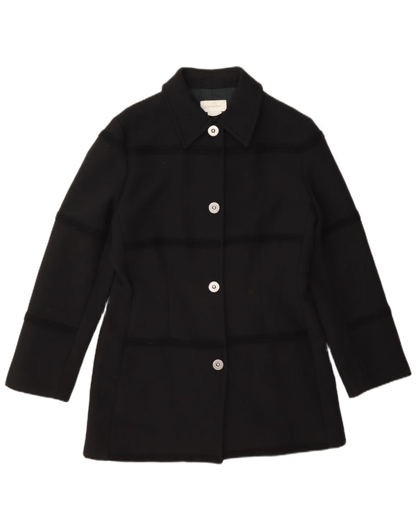 Caractere Dame 4-knaps blazerjakke UK 12 Medium Sort Uld